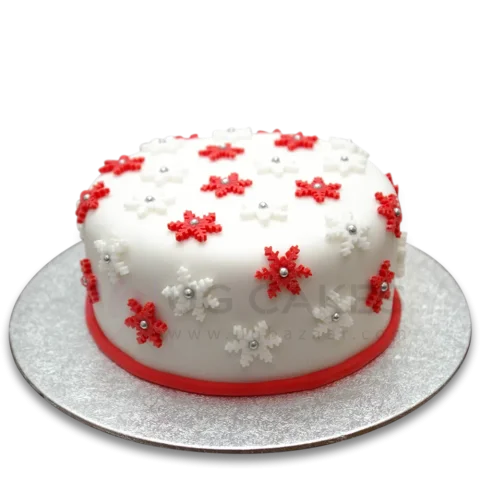 Christmas leaf fondant Cake
