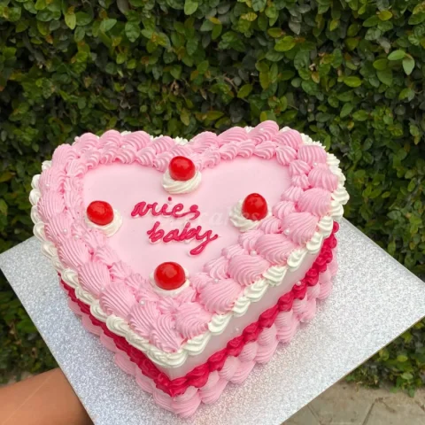 Aries Heart shape tall Cake