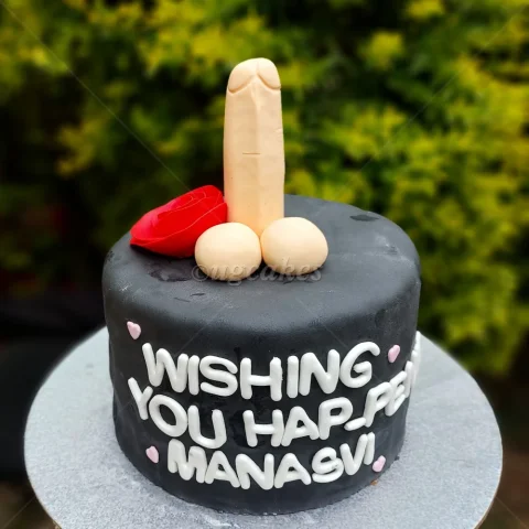 Bachelor Party Fondant Cake for Her