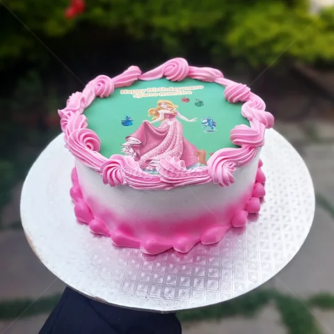 Barbie Photo Printed Themed Cake