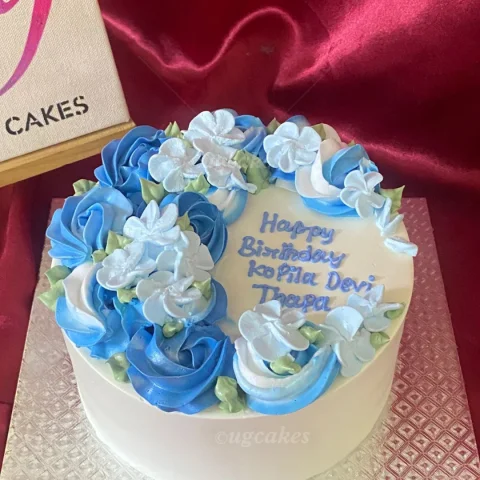 Blue Rose Cake