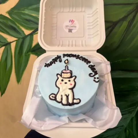 Cat cartoon bento birthday cake