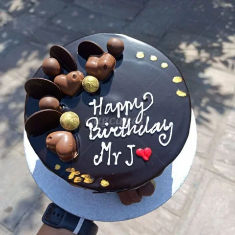 Chocolate Cake with chocolate toppings