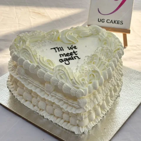 Cream Finished Farewell Cake