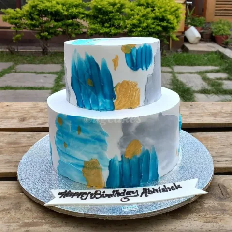 Double Decker Aesthetic Cake