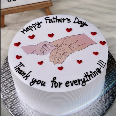 Father's Day Holding Hands Cake