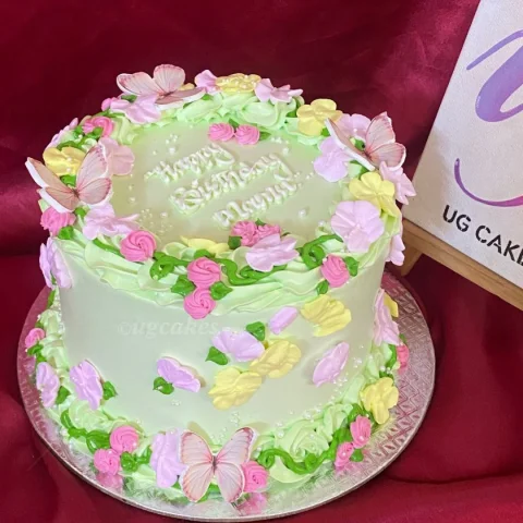 Floral Butterfly Cake
