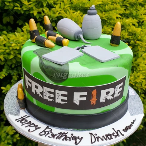 Free Fire Themed Cake