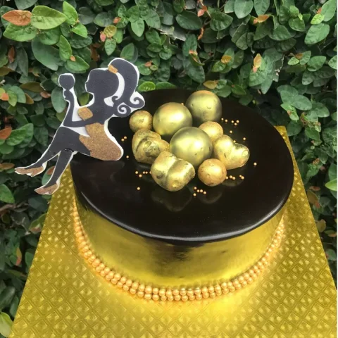 Girly Gold Rush Cake