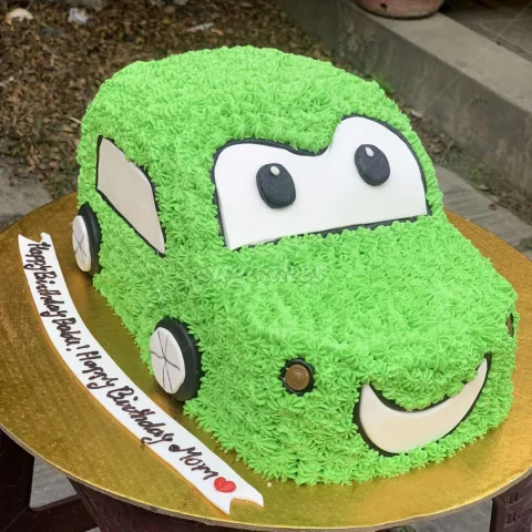 Green Car Cake