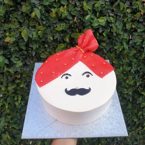 Groom- to-be Cake with Mustache