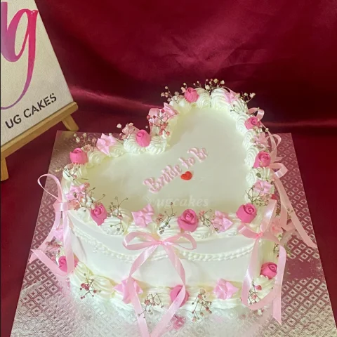 Heartfelt Bridal Cake
