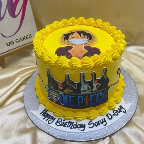 One Piece Luffy Theme Cake