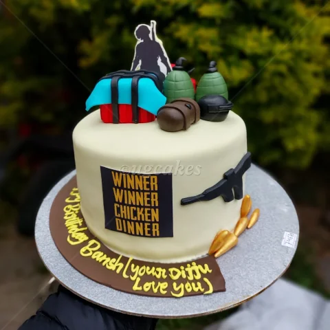 PUBG Themed Birthday Cake