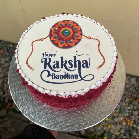 Red velvet Rakhi Cake