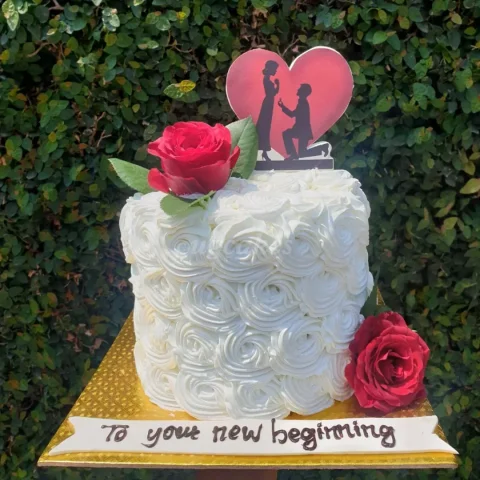 Rose-themed Wedding Cake