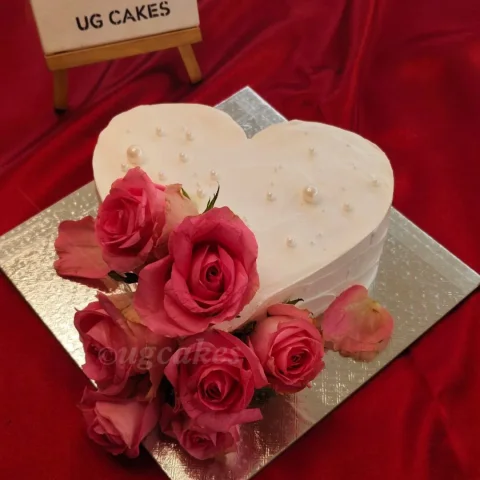 Rosy Embrace Cake