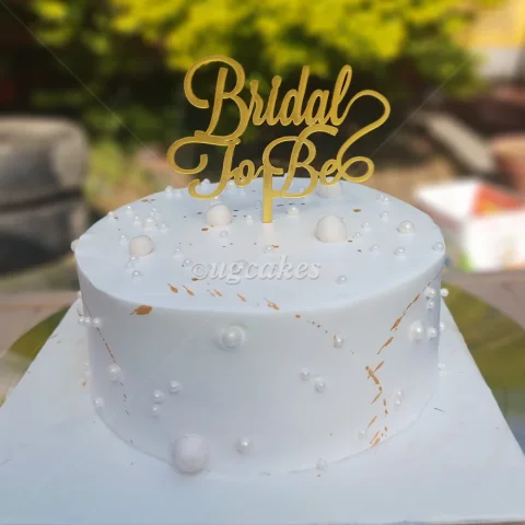 Simple Bridal Shower Cake