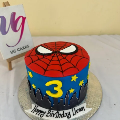 Spider-Man Themed Birthday Cake For Kids